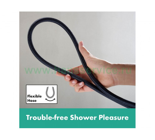 Душевой текстильный шланг 1600 мм ½ ʹ Designflex, цвет матовый черный, Hansgrohe  28260670