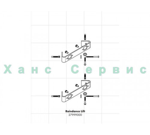 Угловой монтажный набор для душевой панели Raindance Lift Hansgrohe 27999000