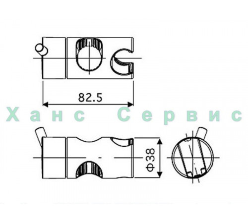 Держатель (бегунок) ручного душа, цвет хром Hansgrohe 95160000